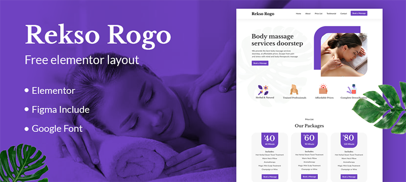massage website template